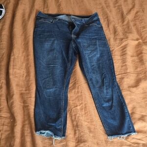 Old Navy Dark Blue Ankle Jeans
